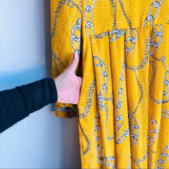 Boho Long Sleeve Midi Dress with pockets - Picture 5 of 7